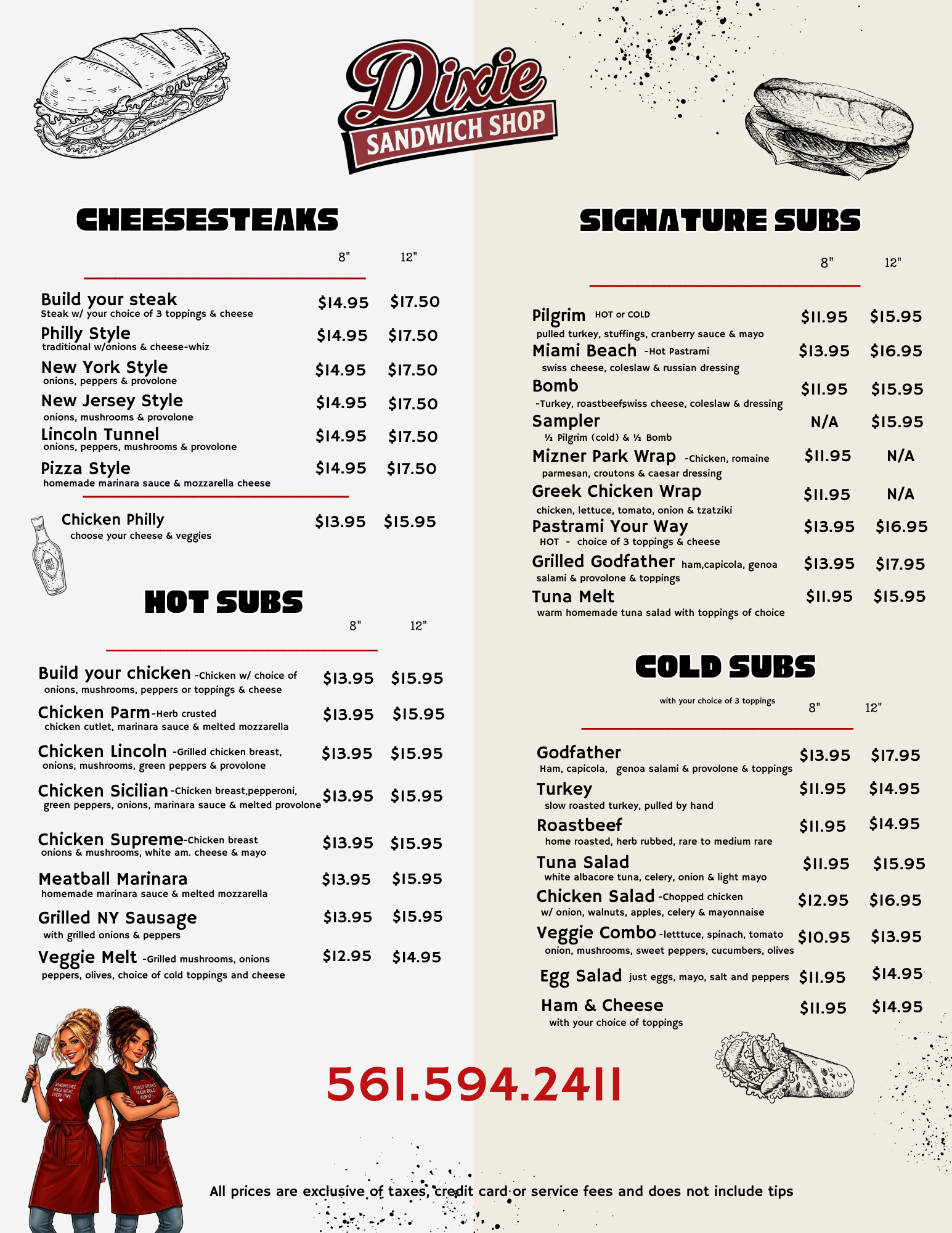 Menú Dixie Sandwich 1